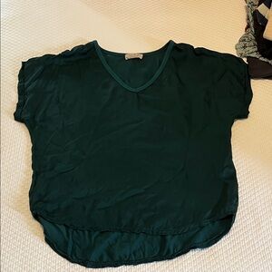 Emerald Green Satin Top